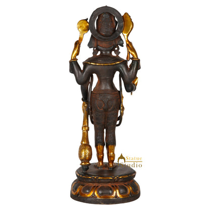 Brass Hindu God Standing Vishnu Statue Religious For Home Decor Idol 2 Feet by vendor-unknown - Hindu Gods (View 5)