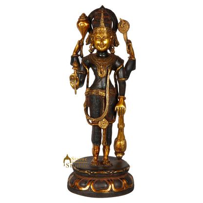 Brass Hindu God Standing Vishnu Statue Religious For Home Decor Idol 2 Feet by vendor-unknown - Hindu Gods (View 3)