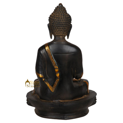 Indian handmade Brass Handicraft Buddha Gift Idol Décor Statue Figurine 16" by vendor-unknown - Buddha (View 4)