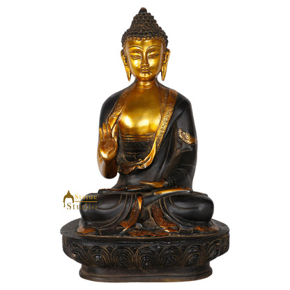 Indian handmade Brass Handicraft Buddha Gift Idol Décor Statue Figurine 16" by vendor-unknown - Buddha