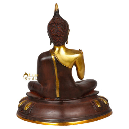 Indian Antique Finish Thai Buddha Bodhisatva Statue Décor Idol Showpiece 14" by vendor-unknown - Buddha (View 4)