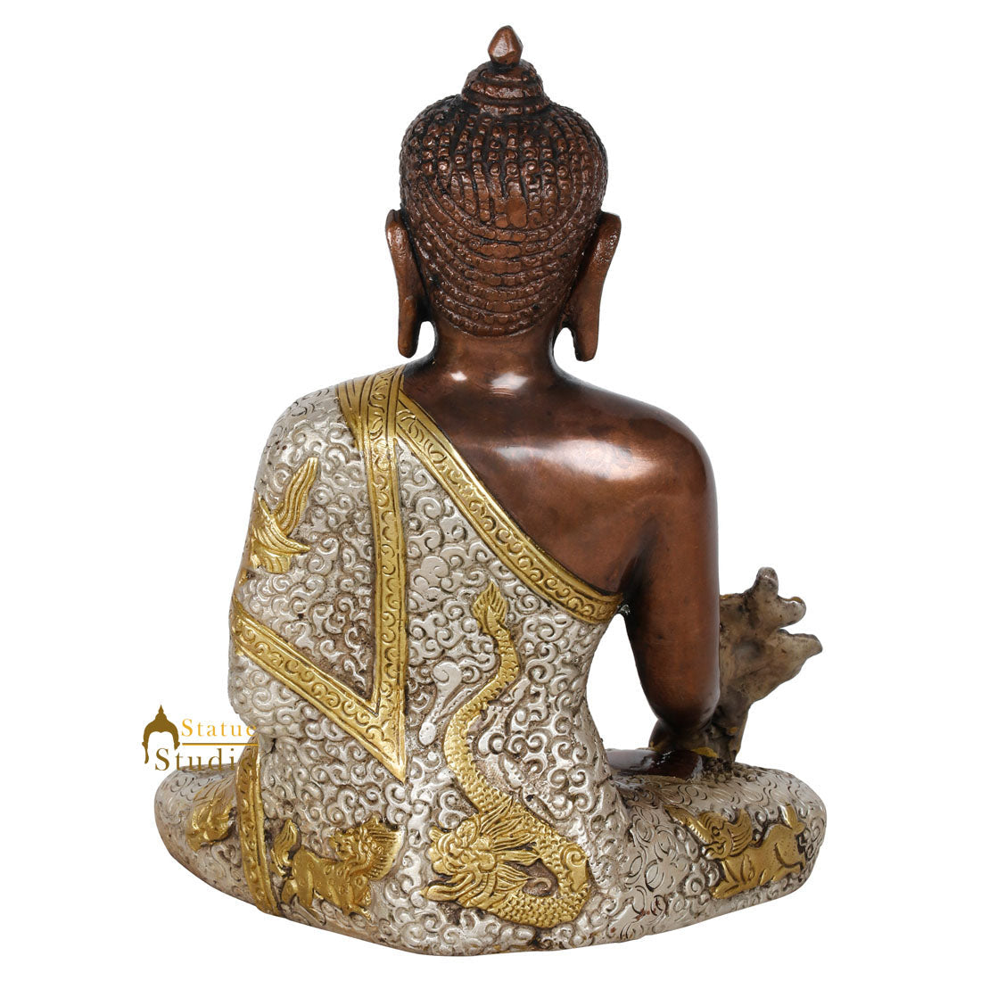 Indian Medicine Sakyamuni Buddha Corporate Gift Idol Décor Statue Figurine 8" - Image 4