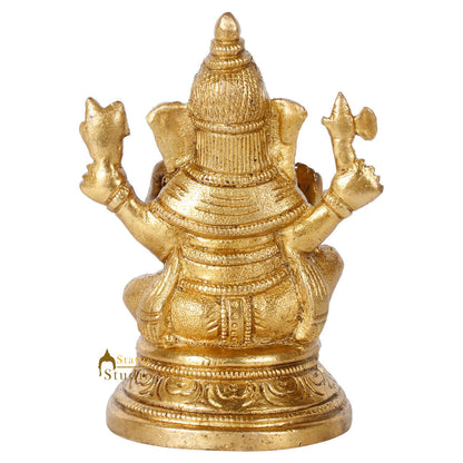 Fine Indian Lord Ganesha Corporate Diwali Gifting Idol Ganpati Décor Statue 4" by vendor-unknown - Hindu Gods (View 4)