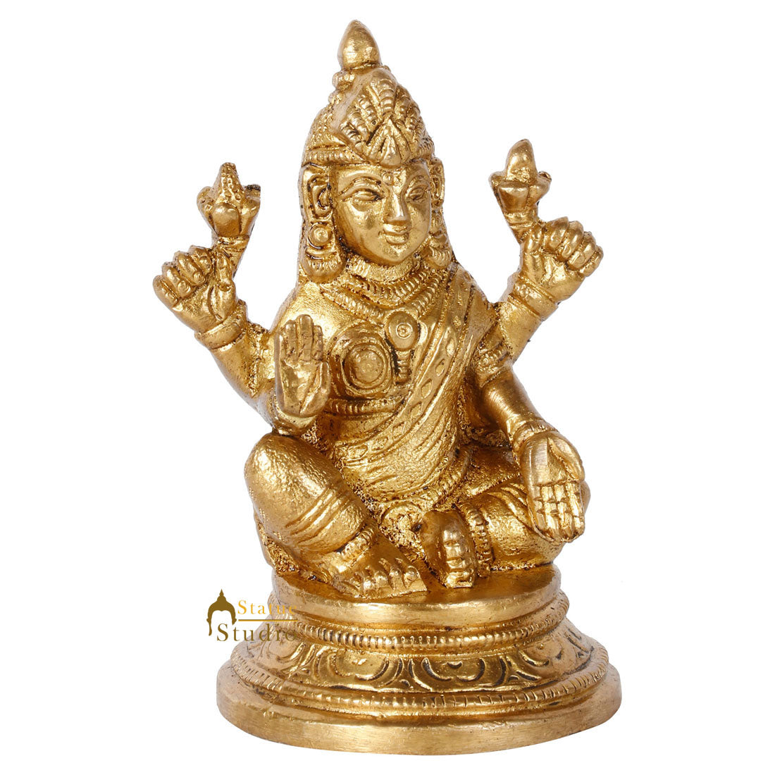Indian Goddess Lakshmi Laxmi Statue Décor Showpiece Religious Statue 4" - Image 3