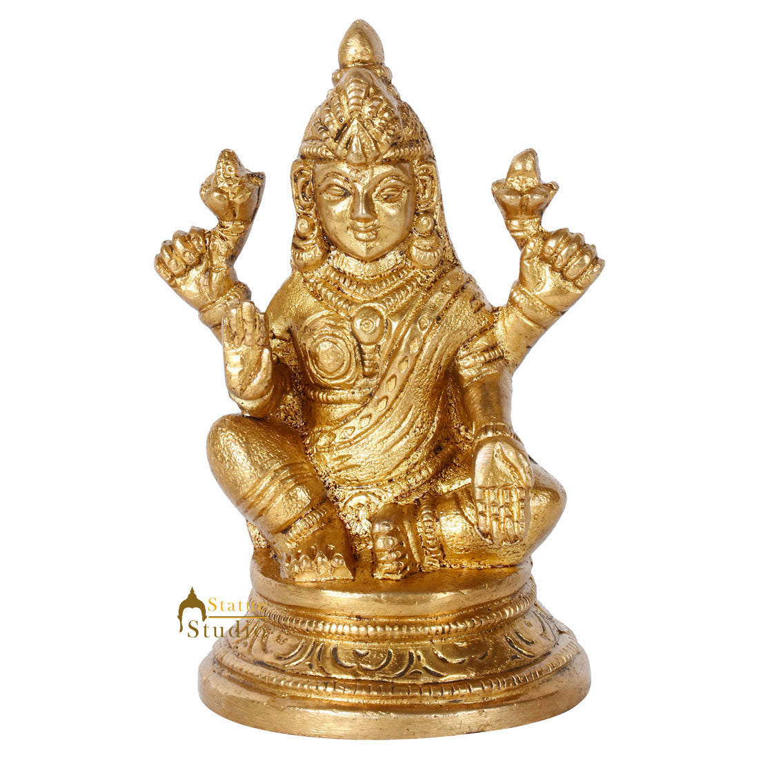 Indian Goddess Lakshmi Laxmi Statue Décor Showpiece Religious Statue 4" - Eco-friendly - Sama Homes