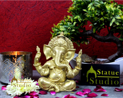 Small Ganesha Diwali Anniversary Corporate Gift Idol Ganpati Décor Statue 5" by vendor-unknown - Hindu Gods