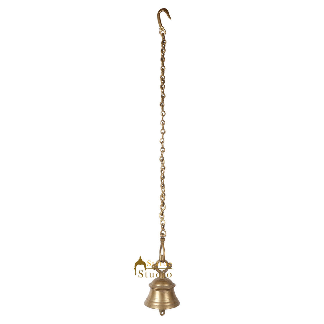 Indian Handmade Home Temple Religious Spiritual Brass Hanging Bell 5" - Image 3