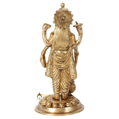 Small Lucky Hindu God Vishnu Bhagwan Murti Décor Gift Idol Statue 7" by vendor-unknown - Hindu Gods (View 4)