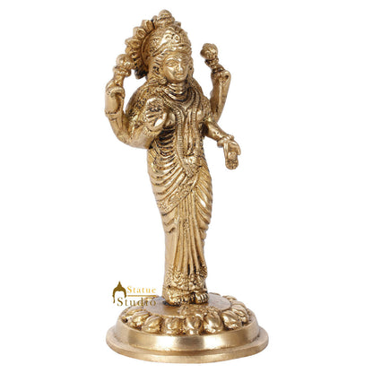 Indian Hindu Goddess OF Wealth Laxmi Lakshmi Standing Décor Statue Idol 7" by vendor-unknown - Hindu Gods (View 3)
