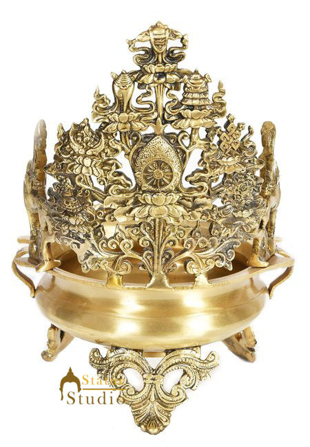 South Indian Ashtmaglam Urli Uruli Unique Varpu Home Hotel Décor Vessel 12" - Image 3