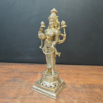 Brass Indian Goddess Of Wealth Standing Lakshmi Idol Laxmi Statue Décor Item 18" by vendor-unknown - Hindu Gods (View 8)