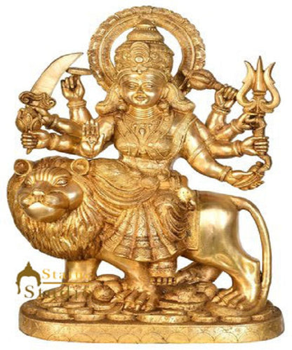 Indian Hindu Goddess Durga Sherawali With Lion Statue Temple Decor Idol 2 Feet by vendor-unknown - Hindu Gods