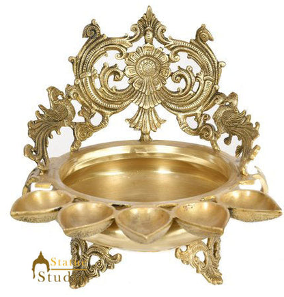 Tradional South Indian Hindu Urli Diwali Home Décor Uruli With Deepak Varpu 12" by vendor-unknown - Decor