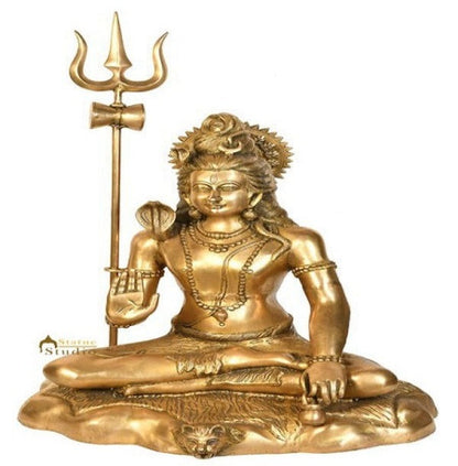 Hindu God Mahayogi Shankar Bhagwan Blessing Shiva Statue Décor Large Idol 2 Feet by vendor-unknown - Hindu Gods (View 3)