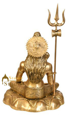 Hindu God Mahayogi Shankar Bhagwan Blessing Shiva Statue Décor Large Idol 2 Feet by vendor-unknown - Hindu Gods (View 5)