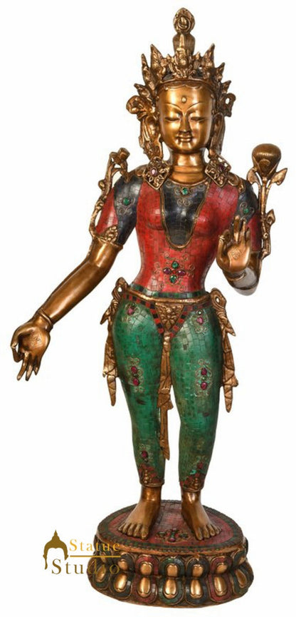 Large Tibetan Buddhist Standing Tara Buddha Fengshui Décor Gift Idol Statue 40" by vendor-unknown - Buddha (View 2)