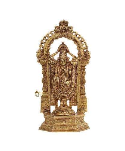Brass Tirupathi Balaji Statue Lucky Religious Decor 11 Inch by vendor-unknown - Hindu Gods (View 3)