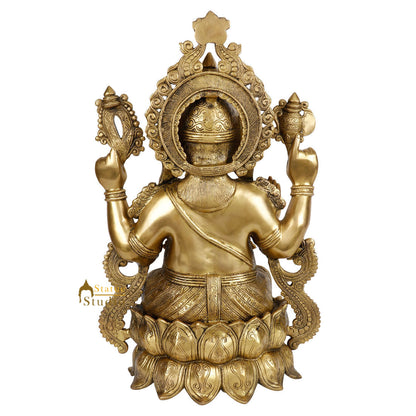 Indian Hindu Deity Elephant God Ganesha Statue Ganpati Large Décor Idol 2 Feet by vendor-unknown - Hindu Gods (View 4)