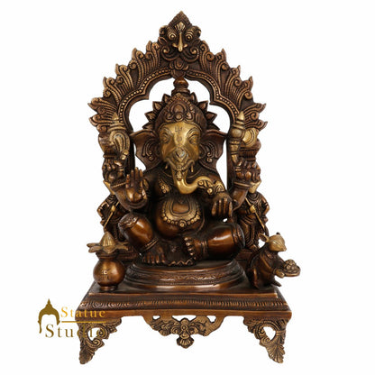 Antique Double Tone Fine Ganesh Decor Idol Lucky Ganpat Vastu Statue 1.5 Feet by vendor-unknown - Hindu Gods (View 2)