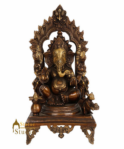 Antique Double Tone Fine Ganesh Decor Idol Lucky Ganpat Vastu Statue 1.5 Feet by vendor-unknown - Hindu Gods