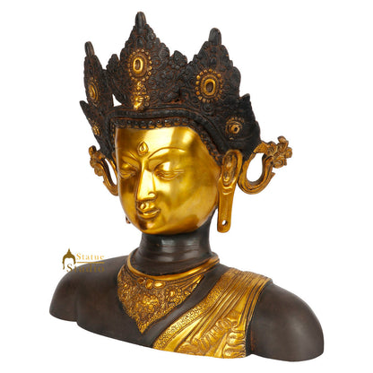 Antique Finsh Buddhist Goddess Buddha Tara Bust Table Décor Showpiece Statue 15" by vendor-unknown - Buddha (View 3)