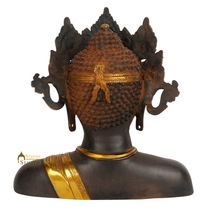 Antique Finsh Buddhist Goddess Buddha Tara Bust Table Décor Showpiece Statue 15" by vendor-unknown - Buddha (View 4)