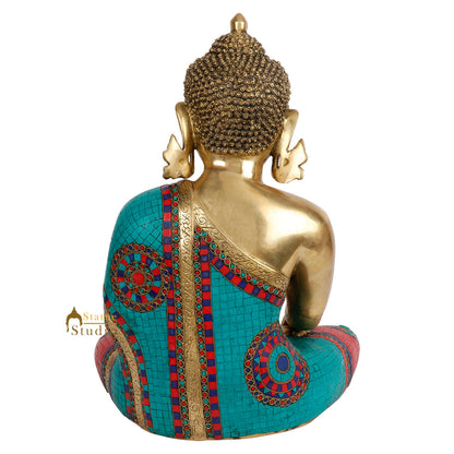 Large Size Indian Inlay Work Lord Buddha Sitting Décor Statue Idol 2 Feet by vendor-unknown - Buddha (View 4)