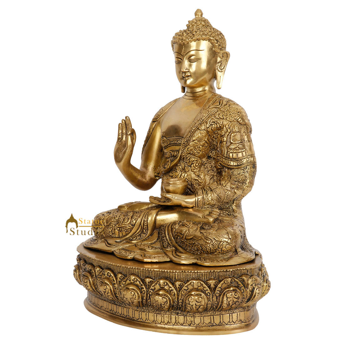 Indian Buddha Life Story Hand Carved Fine Décor Statue Gift Idol Showpiece 15"