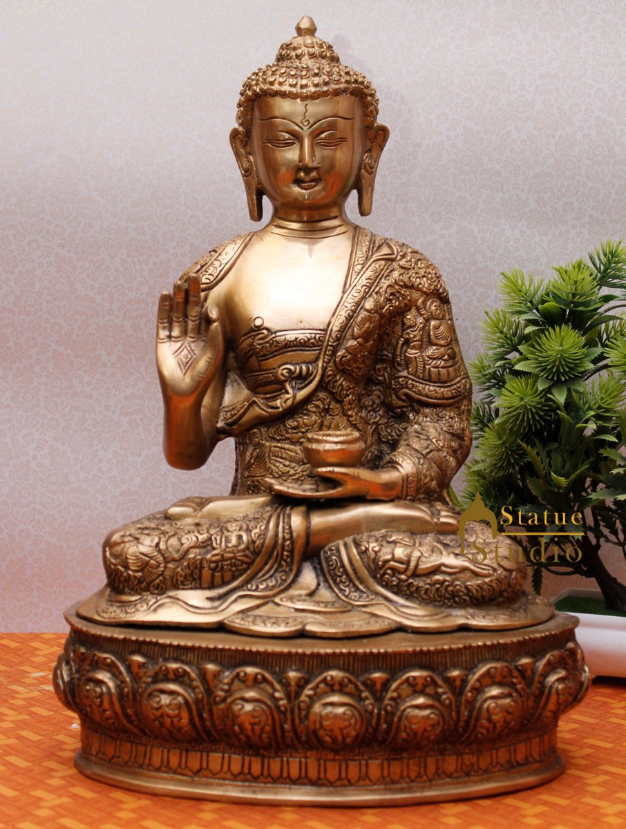 Indian Buddha Life Story Hand Carved Fine Décor Statue Gift Idol Showpiece 15"
