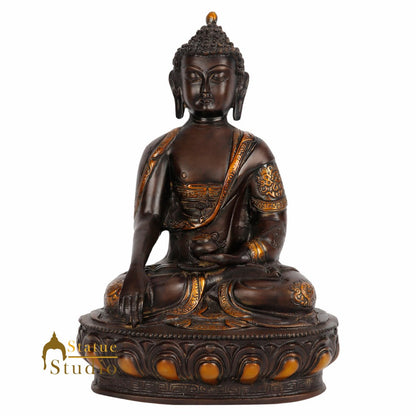 Antique Finish Tibetan Buddhist Buddha Sakyamuni Décor Feng Shui Statue Idol 12" by vendor-unknown - Buddha (View 2)