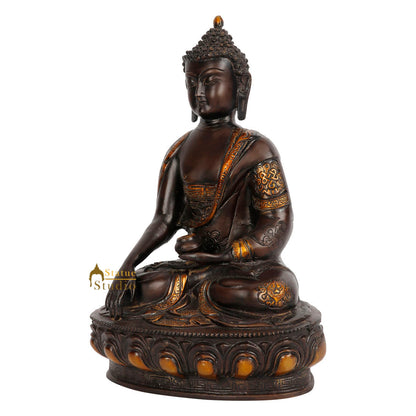 Antique Finish Tibetan Buddhist Buddha Sakyamuni Décor Feng Shui Statue Idol 12" by vendor-unknown - Buddha (View 3)