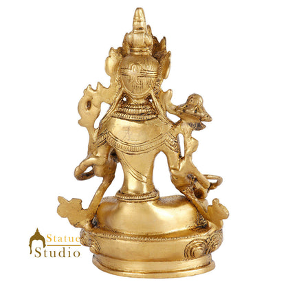 Indian Brass Buddhist Deity Goddess Tara Lucky Décor Gift Showpiece Idol 8" by vendor-unknown - Buddha (View 5)