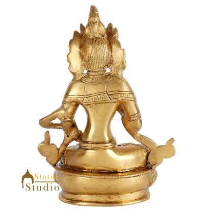 Indian Brass Buddhist Deity Goddess Tara Lucky Décor Gift Showpiece Idol 5" by vendor-unknown - Buddha (View 4)
