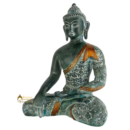 Antique Finish Lord Buddha Statue Fine Murti Décorative Gift Idol Showpiece 11" by vendor-unknown - Buddha (View 3)