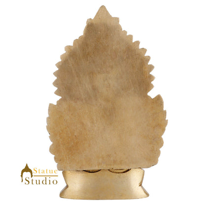 Brass Hindu God Ganpati Diwali Corporate Gift Idol Mini Ganesha Décor Statue 5" by vendor-unknown - Hindu Gods (View 4)