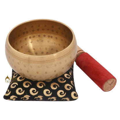 Tibetan Buddhist Himalyan Chakra Brass Meditation Healing Yoga Singing Bowl 3.5" by vendor-unknown - Singing Bowls