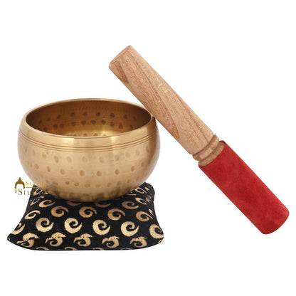 Tibetan Buddhist Himalyan Chakra Brass Meditation Healing Yoga Singing Bowl 3.5" by vendor-unknown - Singing Bowls (View 3)