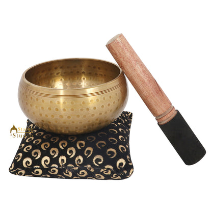 Tibet Buddhist Himalyan Chakra Brass Meditation Healing Yoga Singing Bowl 4.75" by vendor-unknown - Singing Bowls (View 3)