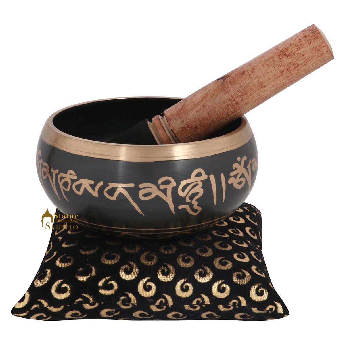 Nepal Brass Chakra Prayer Handmade Healing Singing Bowl Buddhist Yoga Meditation - Eco-friendly - Sama Homes
