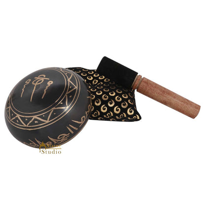 Nepal Brass Chakra Prayer Handmade Healing Singing Bowl Buddhist Yoga Meditation by vendor-unknown - Singing Bowls (View 4)