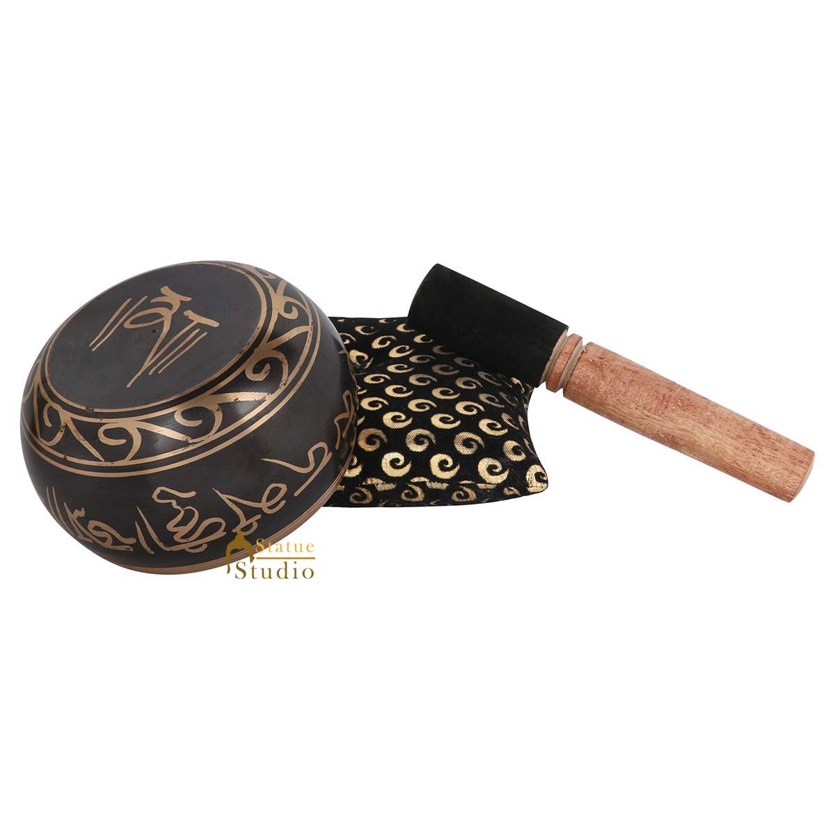 Tibetan Himalyan Buddha Chakra Prayer Brass Singing Bowl Yoga Healing Meditation - Image 4