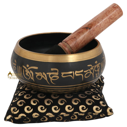 Tibetan Himalyan Buddha Prayer Chakra Brass Singing Bowl Yoga Healing Meditation