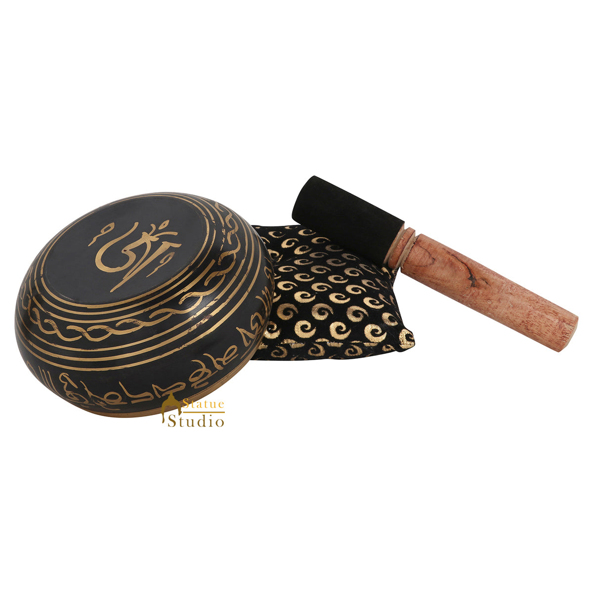 Tibetan Himalyan Buddha Prayer Chakra Brass Singing Bowl Yoga Healing Meditation - Image 4