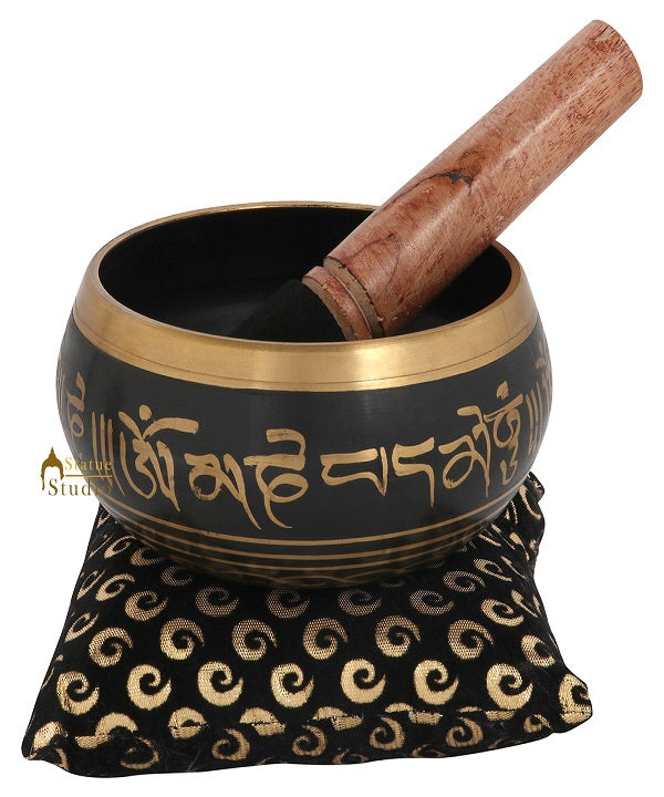 Tibetan Himalyan Buddha Prayer Chakra Brass Singing Bowl Yoga Healing Meditation - Image 2