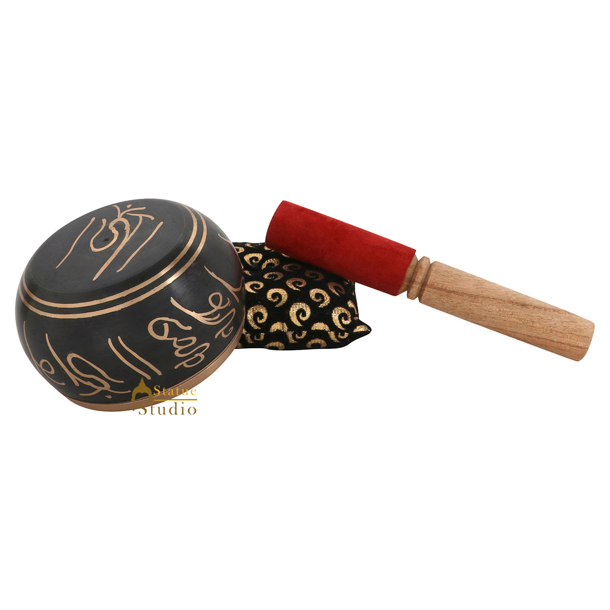 Brass Singing Bowl Tibetan Himalyan Buddha Chakra Prayer Yoga Healing Meditation - Image 4