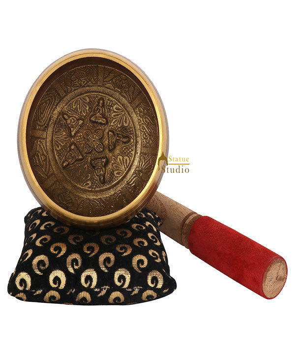 Tibetan Himalyan Buddha Chakra Prayer Metal Singing Bowl Yoga Healing Meditation