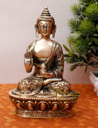 Brass Tibetan Lord Buddha Statue 7" by vendor-unknown - Buddha (View 3)