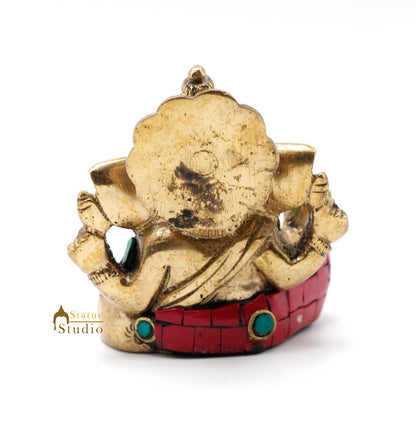 Lord Ganesha Idol For Diwali Corporate Gift Ganpati Lucky Décor Statue 2.5" by vendor-unknown - Hindu Gods (View 5)