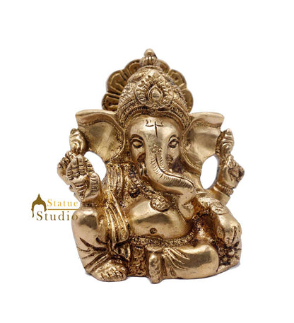 Lord Ganesha Idol For Diwali Corporate Gift Ganpati Lucky Décor Statue 2.5" by vendor-unknown - Hindu Gods (View 2)