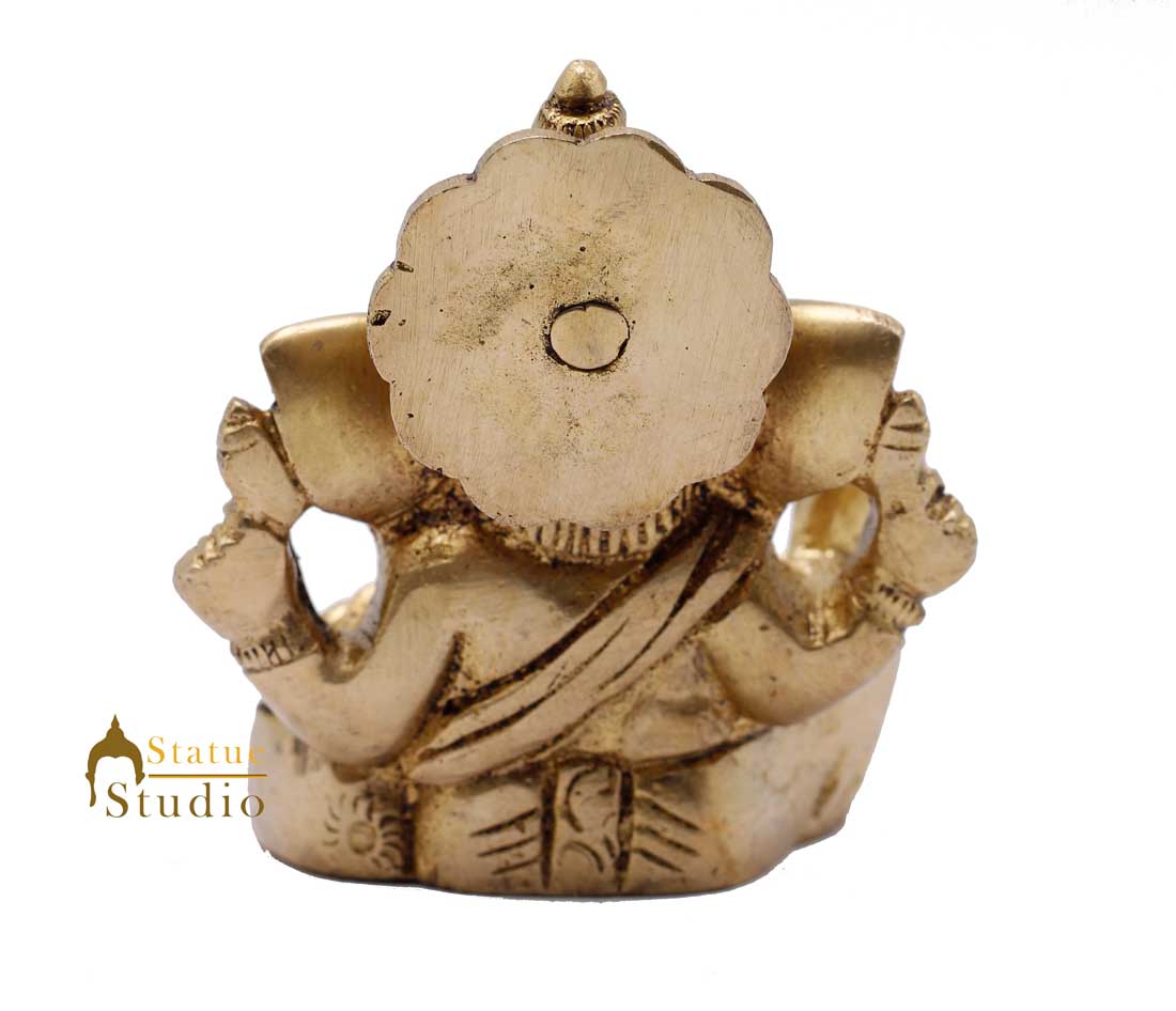 Lord Ganesha Idol For Diwali Corporate Gift Ganpati Lucky Décor Statue 2.5" - Image 5